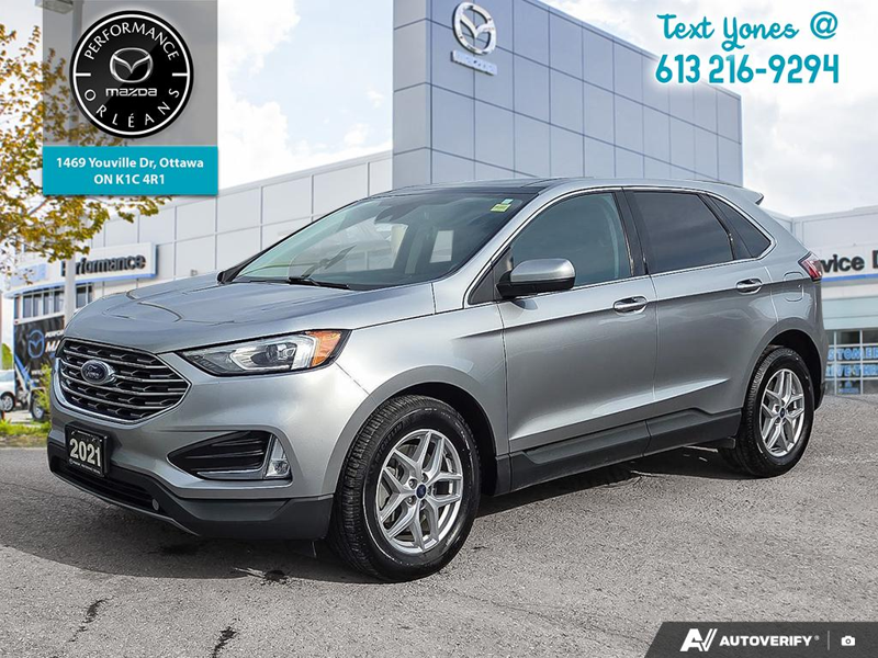 Silver 2021 Ford Edge SEL AWD SUV / Crossover All-Wheel Drive Automatic