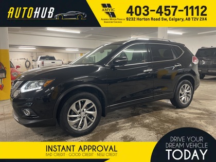 Black 2014 Nissan Rogue SL AWD SUV / Crossover All-Wheel Drive Continuously Variable Transmission