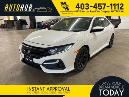 White 2020 Honda Civic Hatchback LX FWD Hatchback Front-Wheel Drive 6-Speed Manual