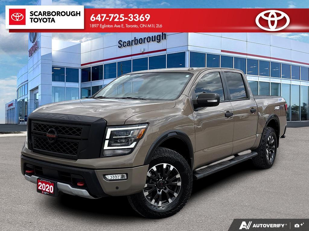 Brown 2020 Nissan Titan PRO-4X Crew Cab 4WD Pickup Truck Four-Wheel Drive 9-Speed Automatic