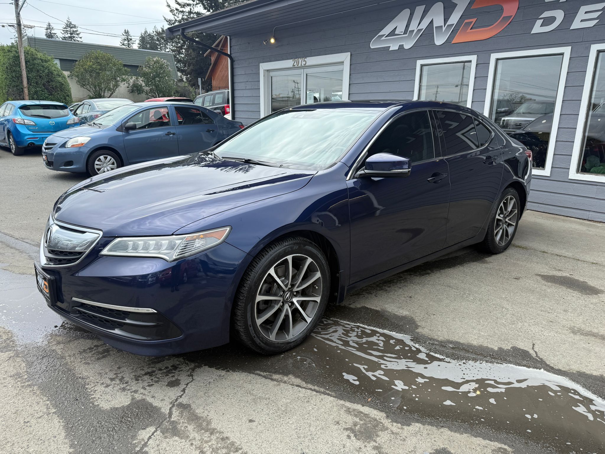 Blue 2017 Acura TLX V6 SH-AWD with Technology Package Sedan All-Wheel Drive 9-Speed Automatic