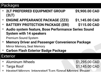 used 2020 Chevrolet Corvette car, priced at $75,900