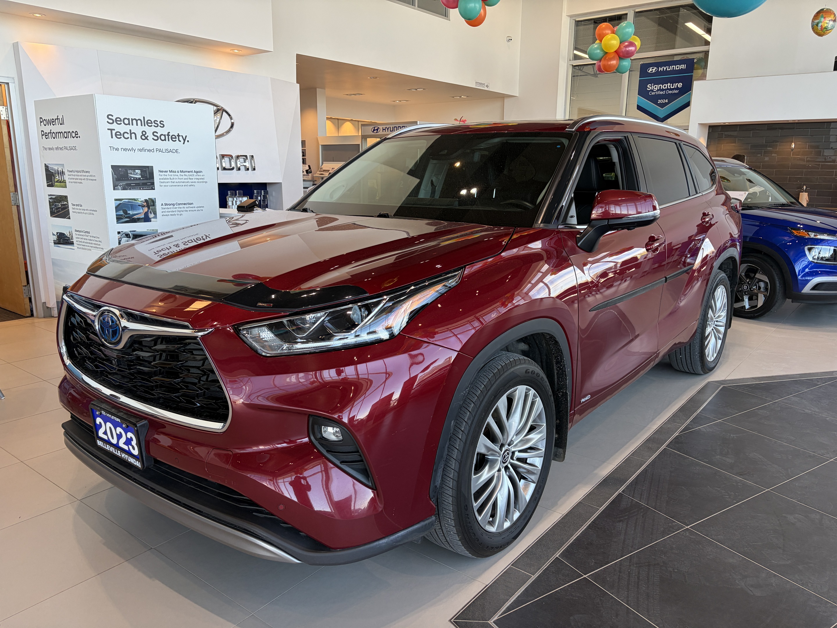Red 2023 Toyota Highlander Hybrid Platinum AWD SUV / Crossover All-Wheel Drive Continuously Variable Transmission