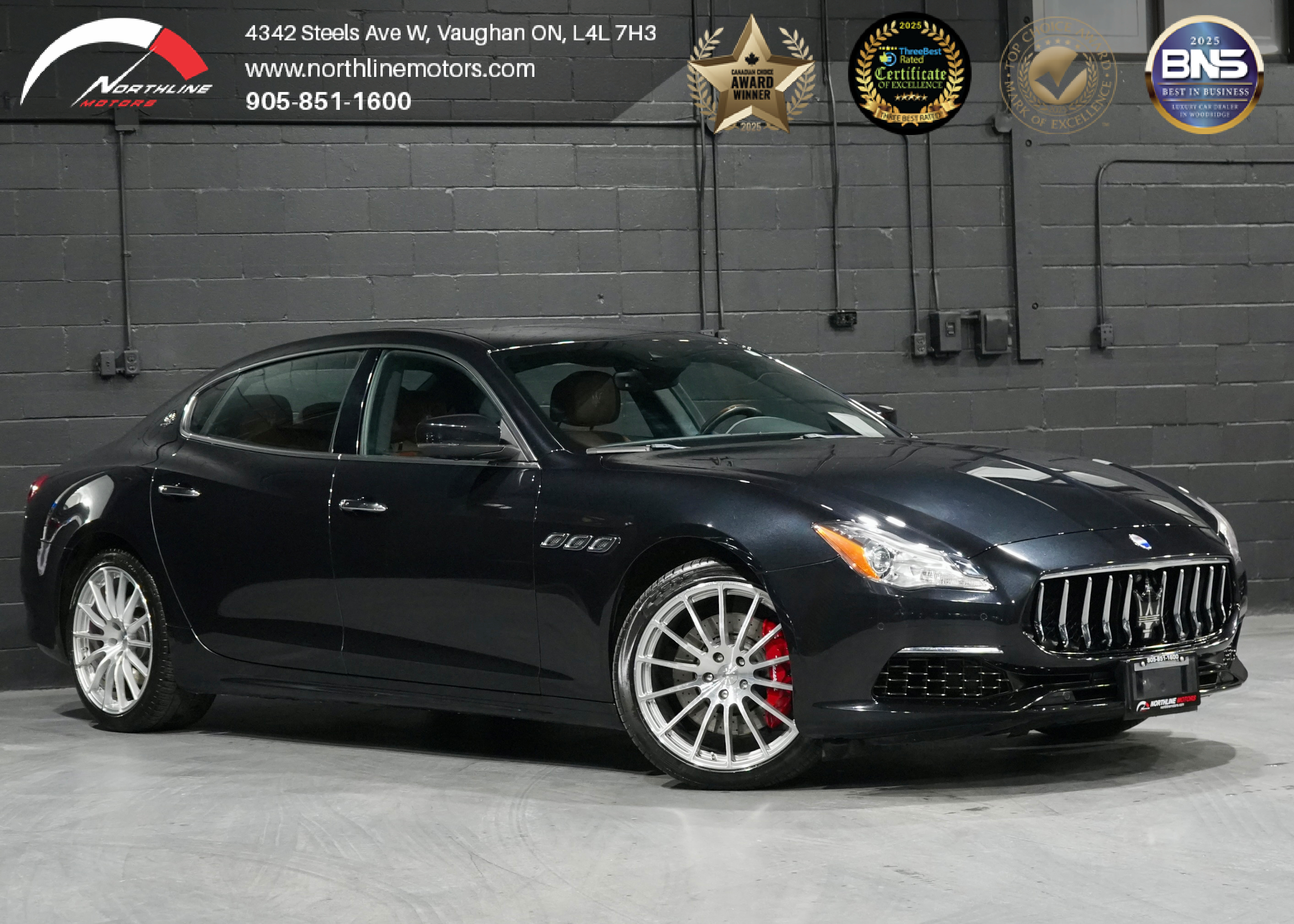 Black 2017 Maserati Quattroporte S Q4 GranLusso AWD Sedan All-Wheel Drive 8-Speed Automatic