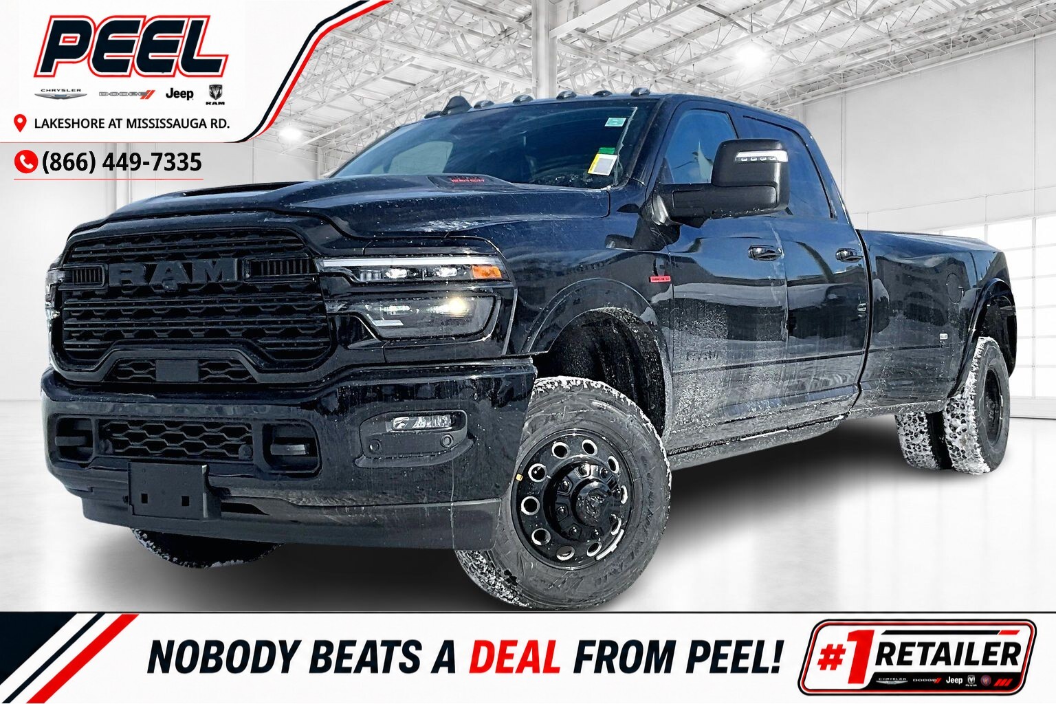 Black 2026 RAM 3500 Pickup Truck Four-Wheel Drive Automatic