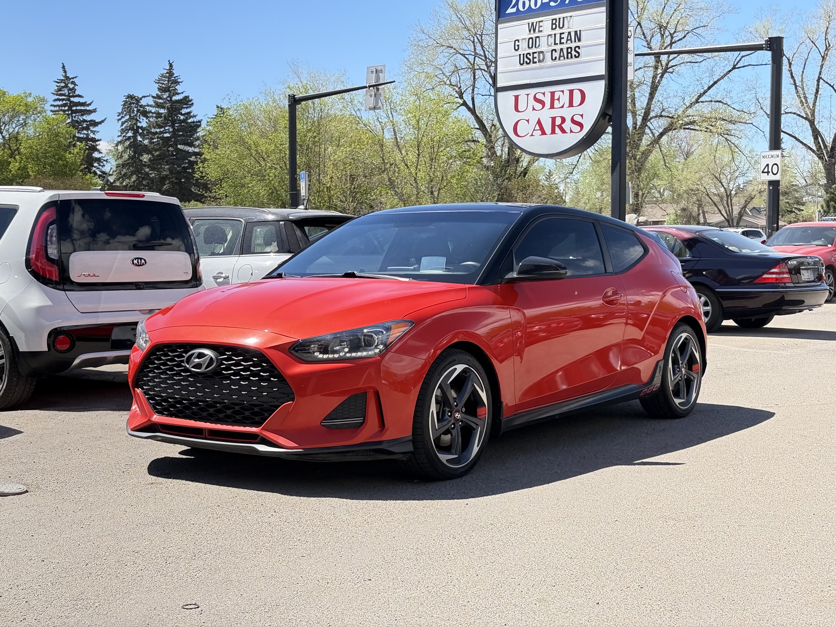 Red 2019 Hyundai Veloster Turbo 1.6T FWD Coupe Front-Wheel Drive 7-Speed Automatic
