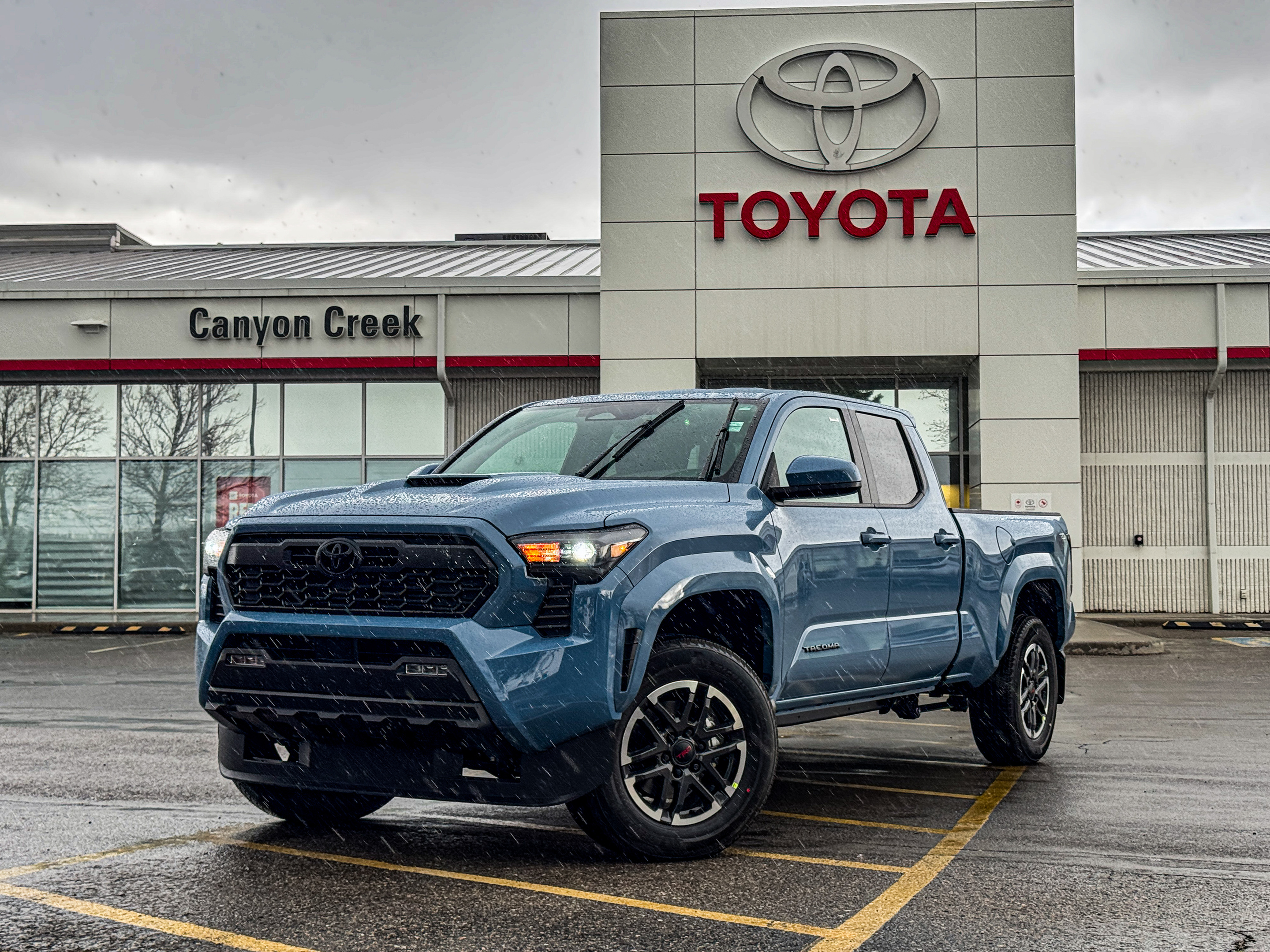 Blue 2026 Toyota Tacoma TRD Sport Double Cab 4WD Pickup Truck Four-Wheel Drive Automatic