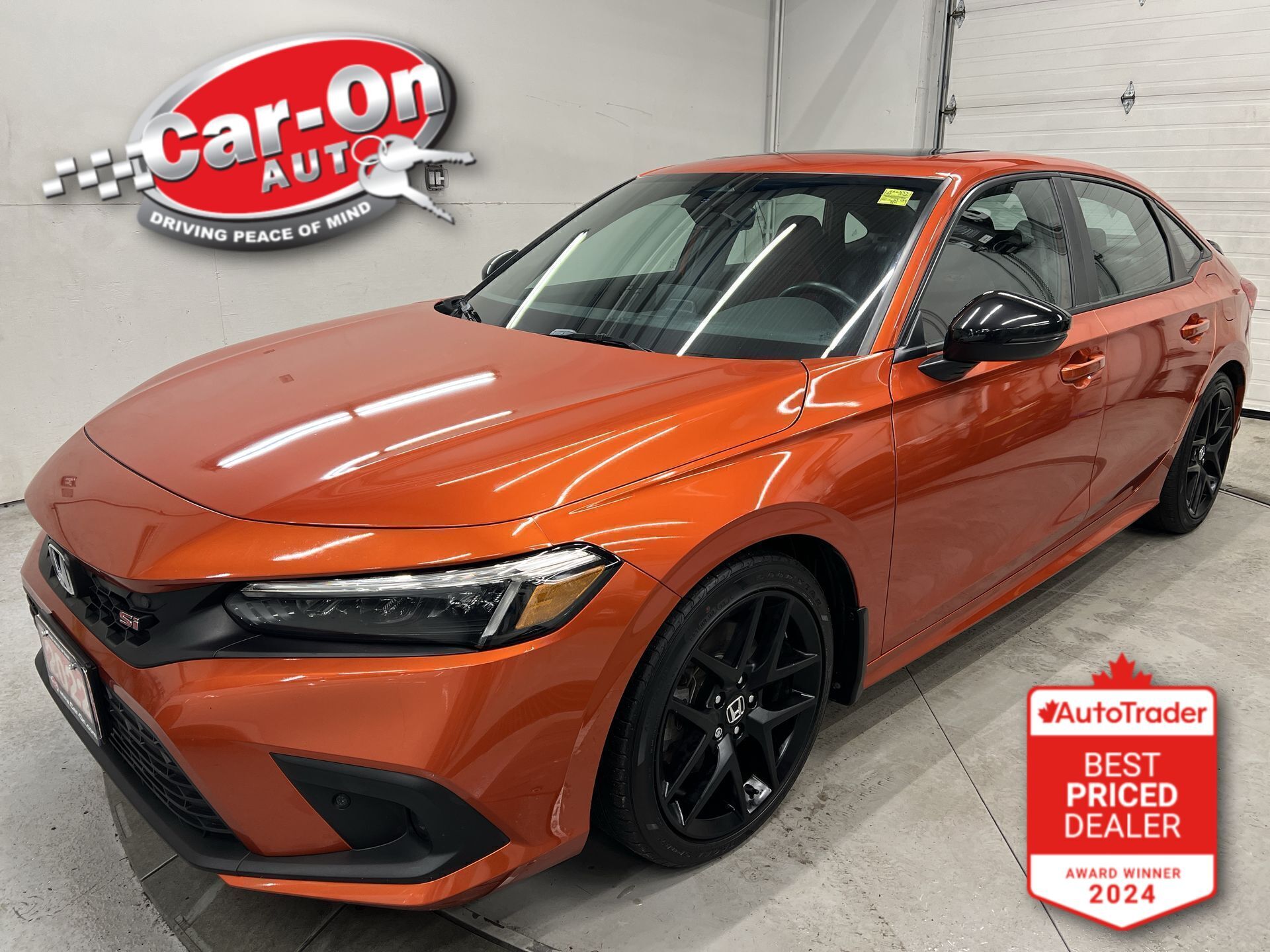 Orange 2022 Honda Civic Sedan Front-Wheel Drive Manual