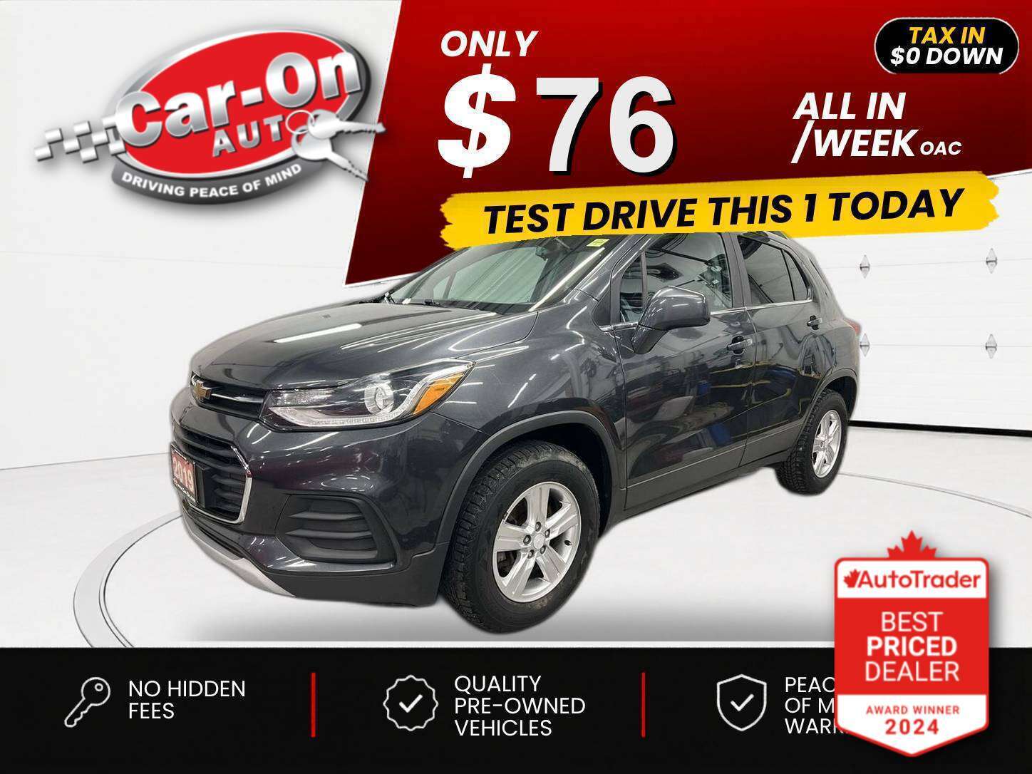 2019 Chevrolet Trax $0 DOWN $76/WEEK ALL IN