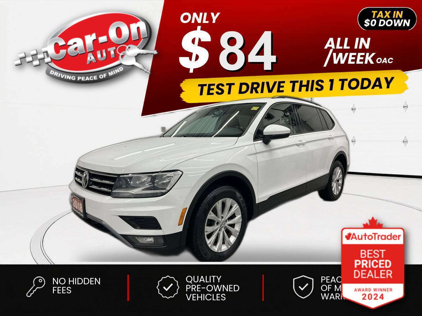 2018 Volkswagen Tiguan $0 DOWN $85/WEEK ALL IN