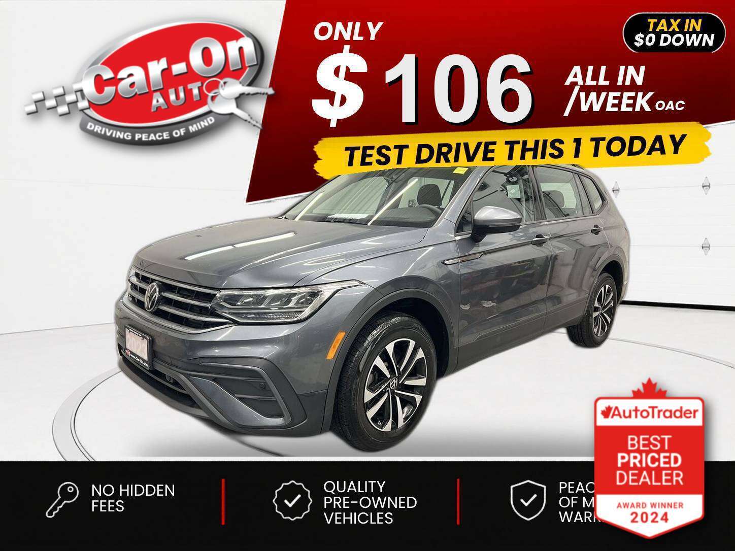 2023 Volkswagen Tiguan $0 DOWN $106/WEEK ALL IN