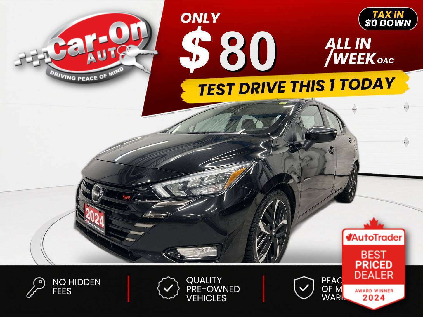 2024 Nissan Versa $0 DOWN $80/WEEK ALL IN