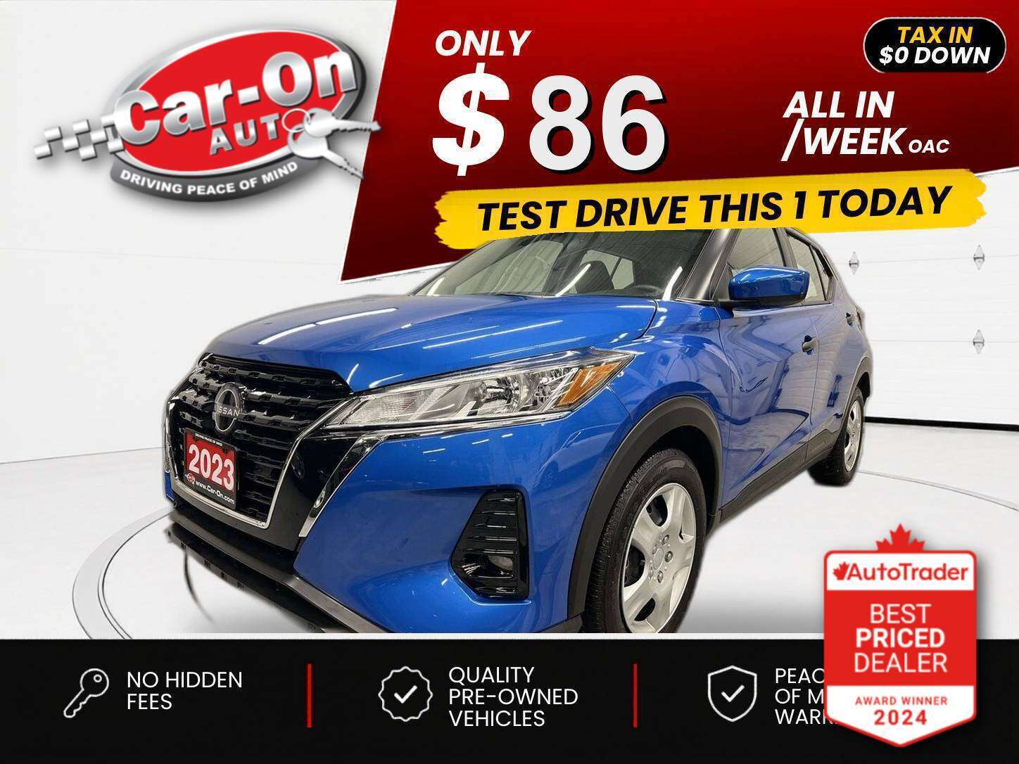 2023 Nissan Kicks $0 DOWN $86/WEEK ALL IN