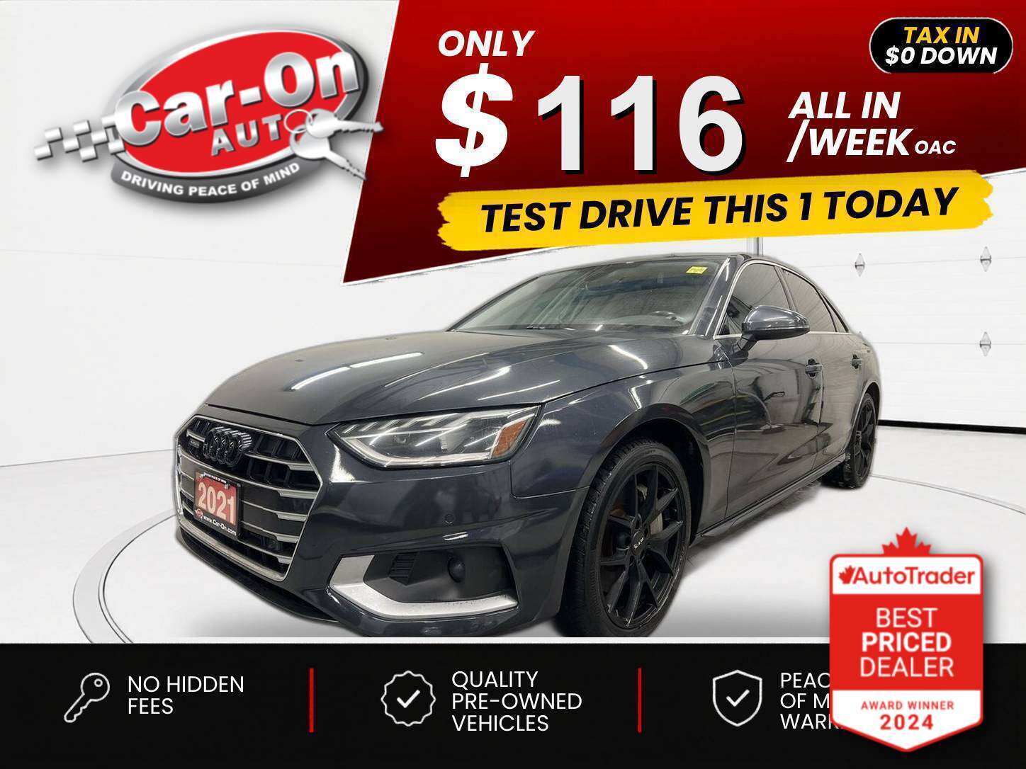 2021 Audi A4 $0 DOWN $116/WEEK ALL IN