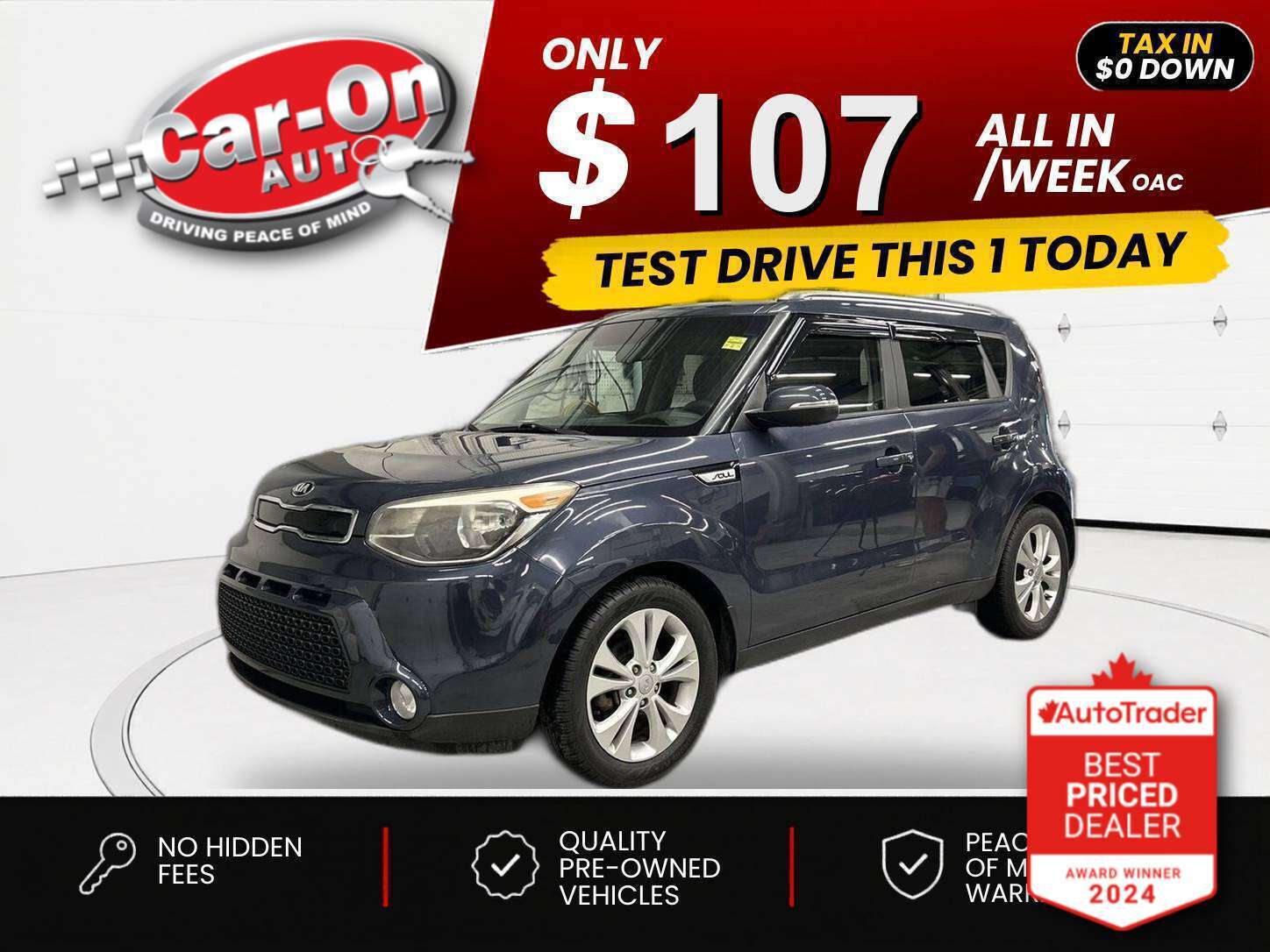 2015 Kia Soul $0 DOWN $107/WEEK ALL IN