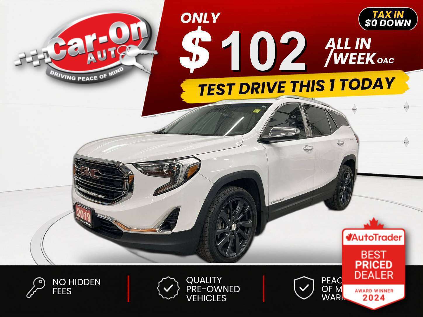 2019 GMC Terrain $0 DOWN $102/WEEK ALL IN