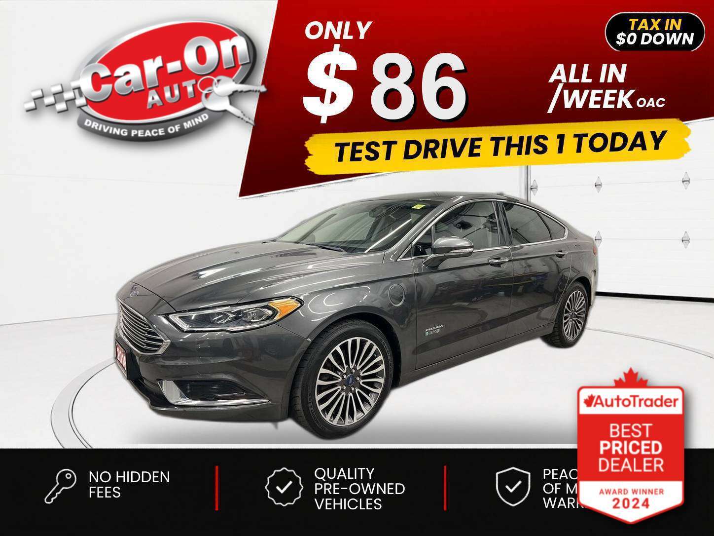 2018 Ford Fusion Hybrid Energi $0 DOWN $86/WEEK ALL IN