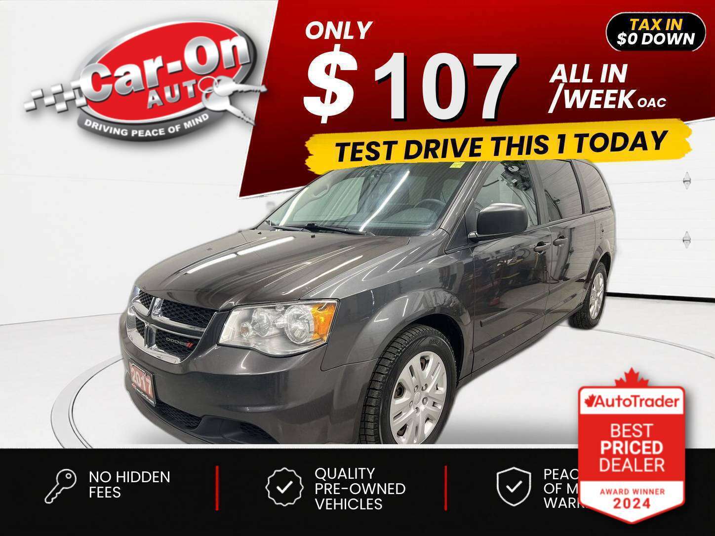 2017 Dodge Grand Caravan $0 DOWN $107/WEEK ALL IN