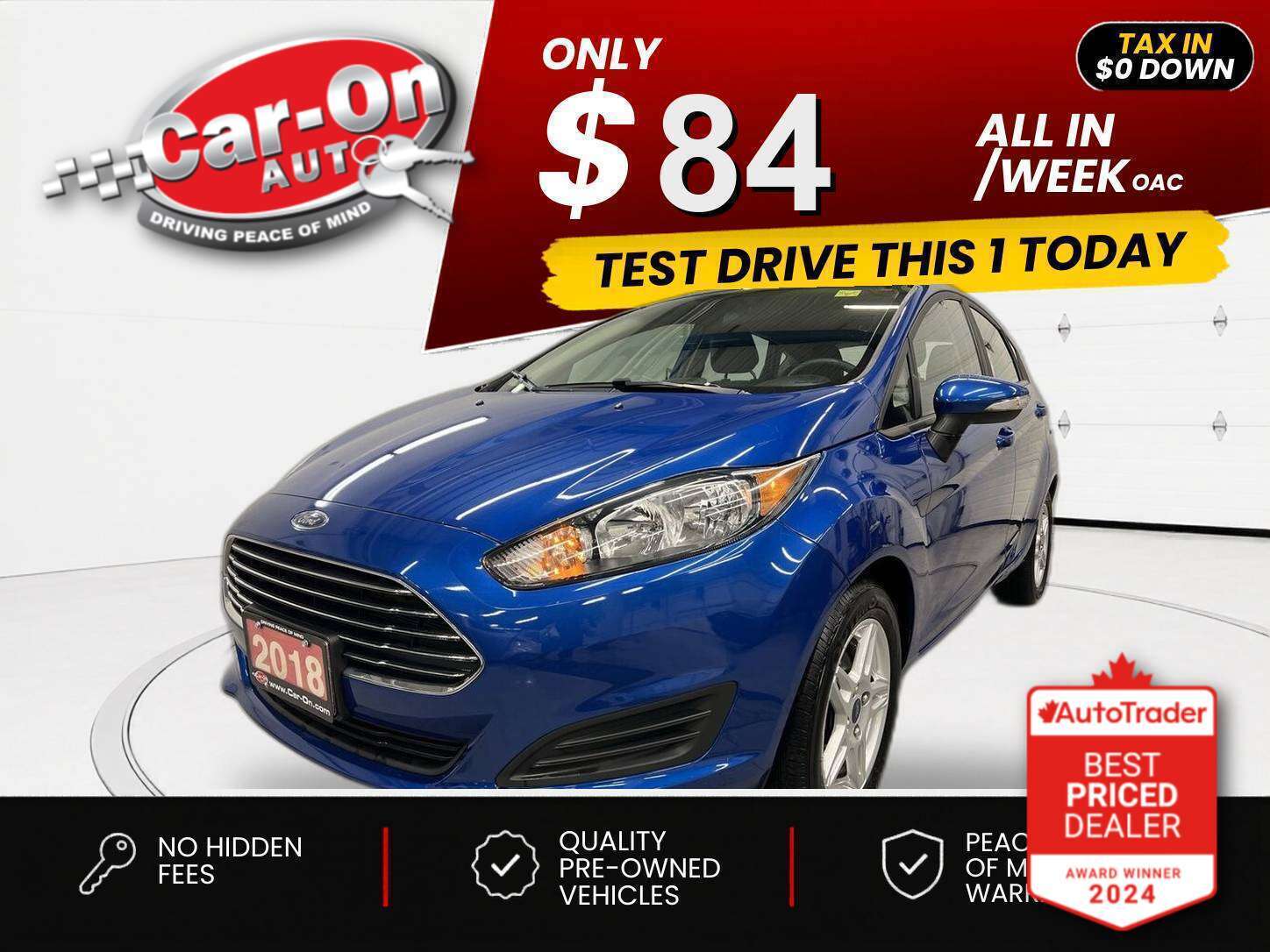 2018 Ford Fiesta $0 DOWN $84/WEEK ALL IN