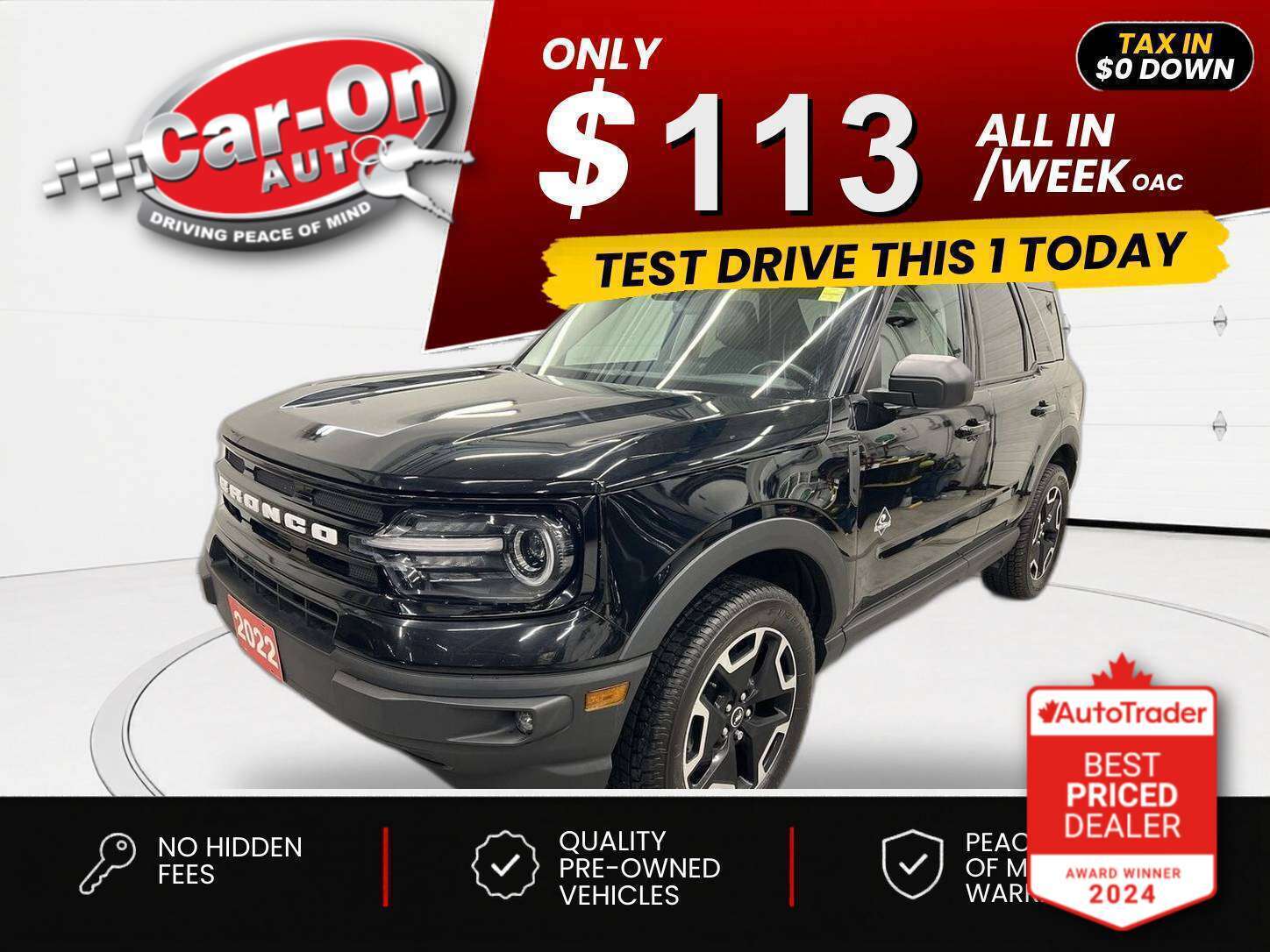 2022 Ford Bronco Sport $0 DOWN $113/WEEK ALL IN