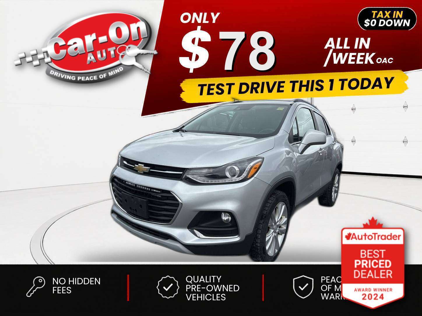 2020 Chevrolet Trax $0 DOWN $78/WEEK ALL IN