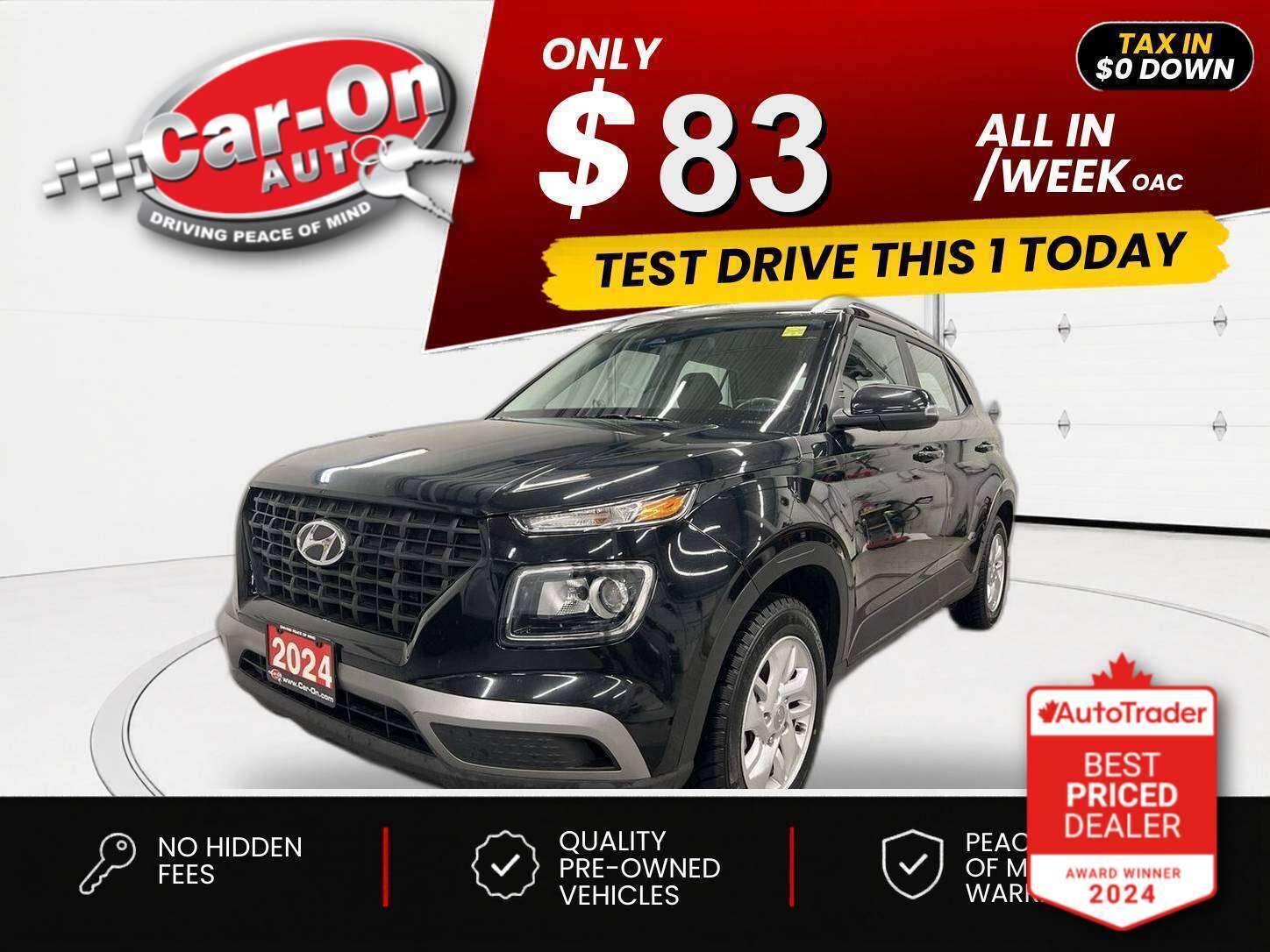 2024 Hyundai Venue $0 DOWN $83/WEEK ALL IN