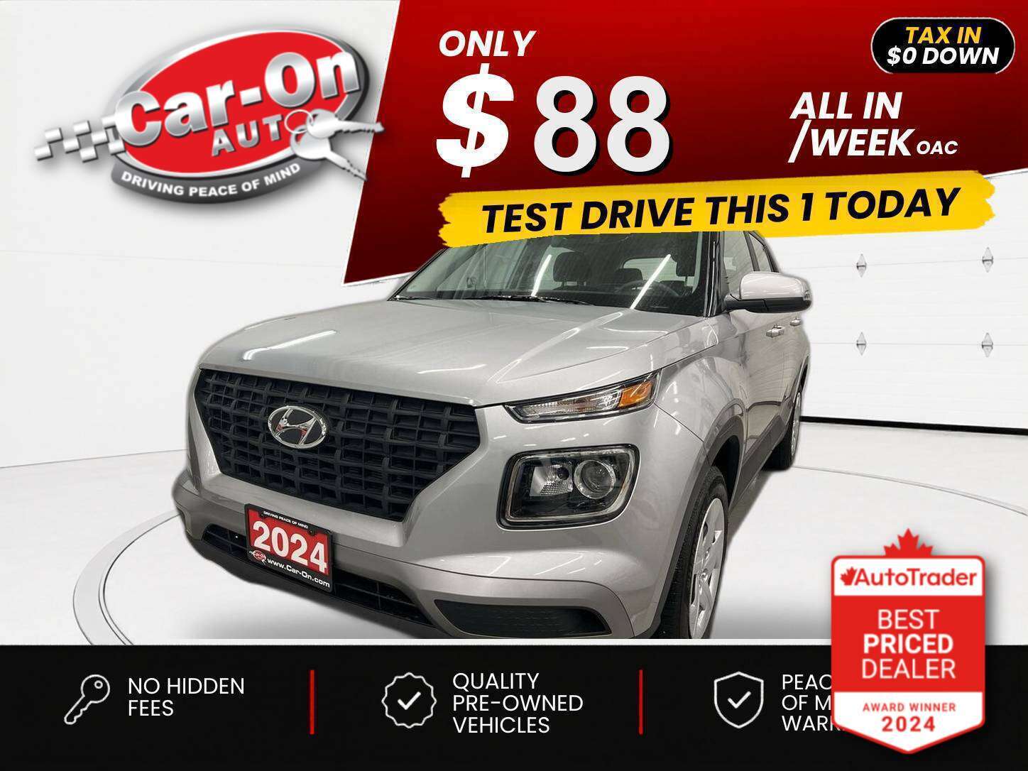 2024 Hyundai Venue $0 DOWN $88/WEEK ALL IN