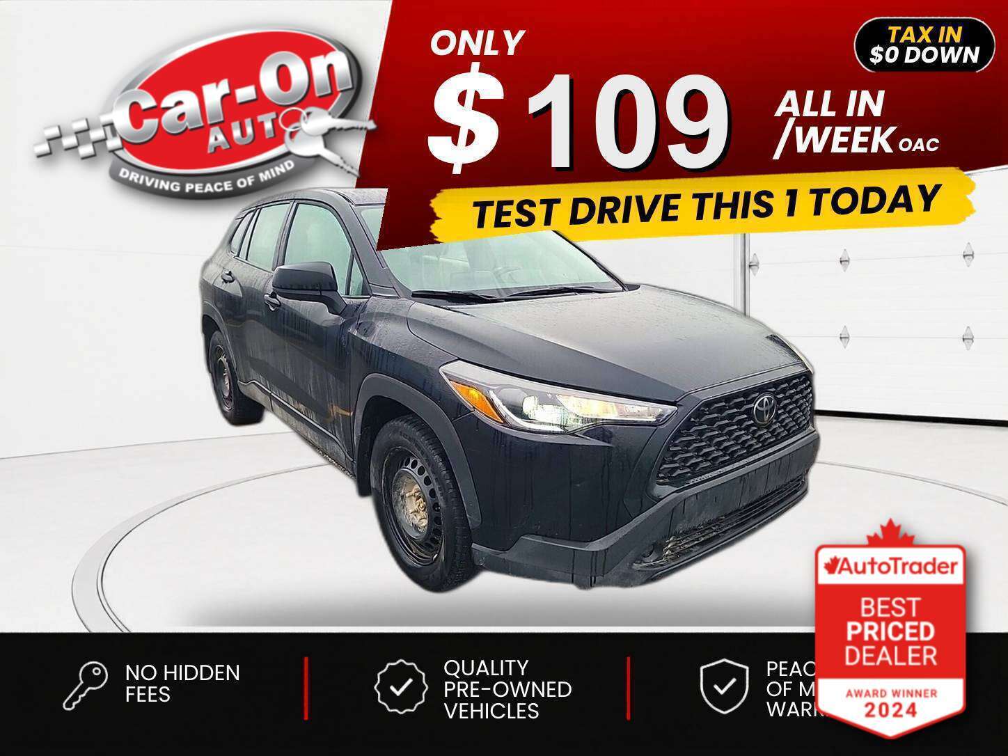 Black 2023 Toyota Corolla Cross SUV / Crossover All-Wheel Drive Automatic