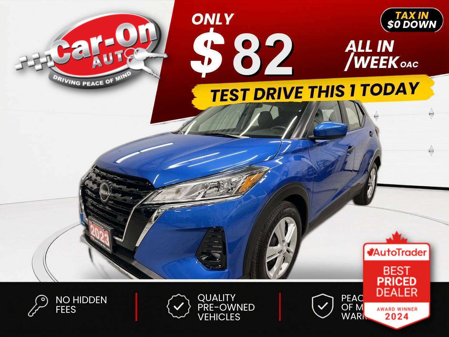 2023 Nissan Kicks $0 DOWN $83/WEEK ALL IN