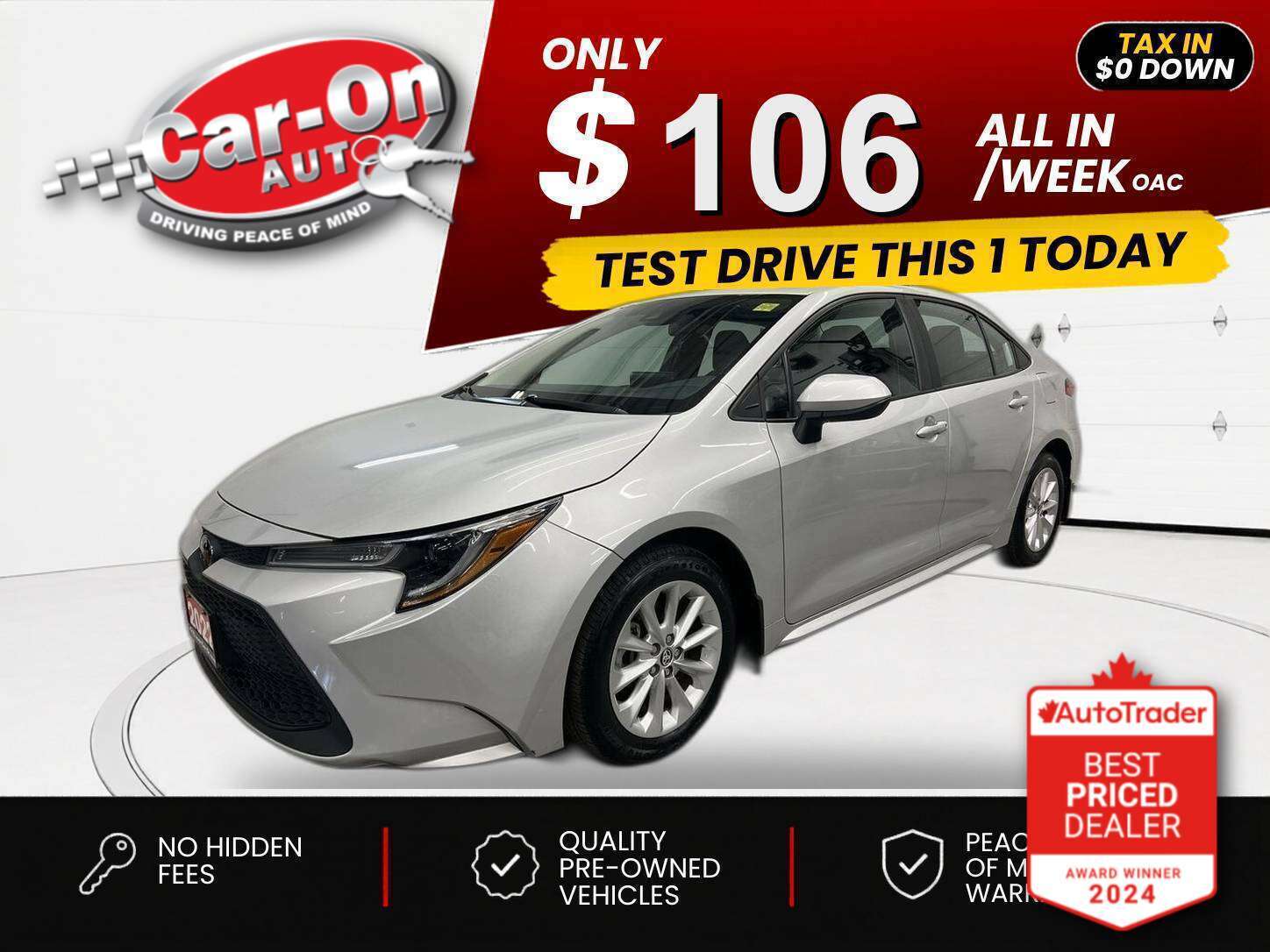 2022 Toyota Corolla $0 DOWN $106/WEEK ALL IN