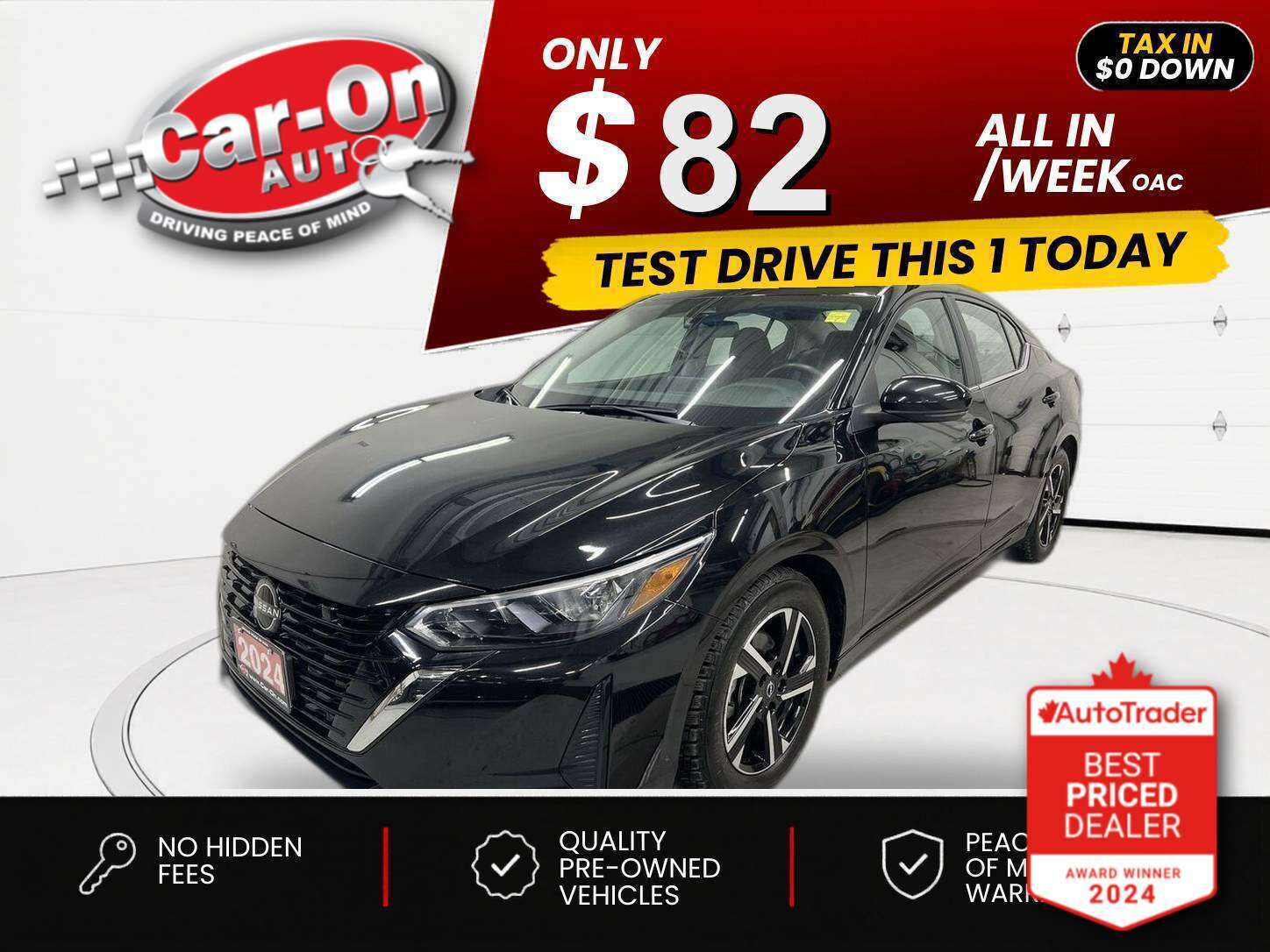 Black 2024 Nissan Sentra Sedan Front-Wheel Drive Automatic