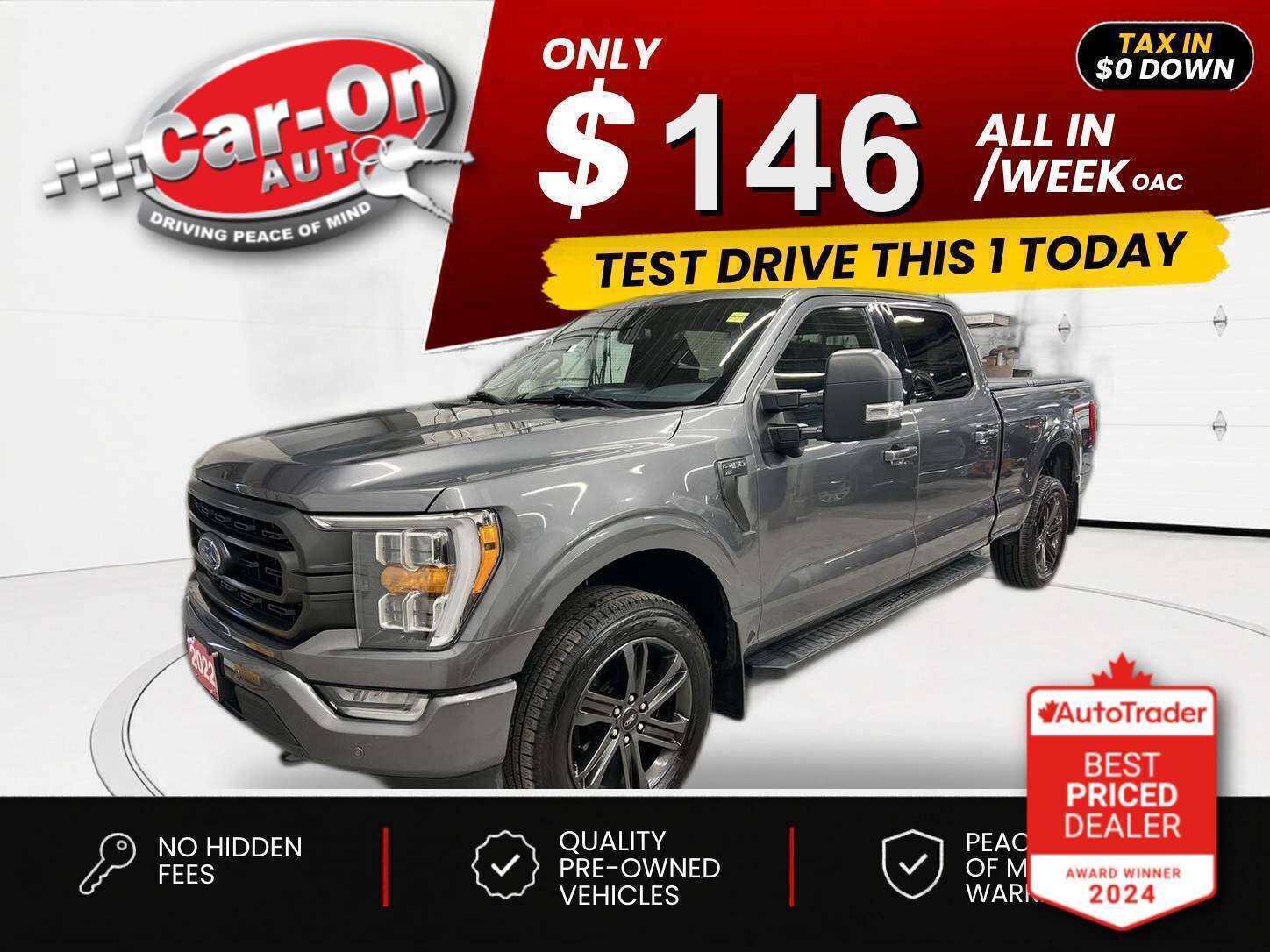 2022 Ford F-150 $0 DOWN $142/WEEK ALL IN
