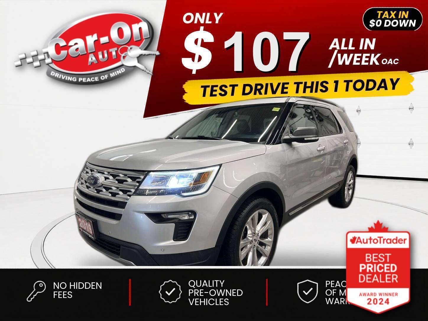 Silver 2019 Ford Explorer SUV / Crossover All-Wheel Drive Automatic