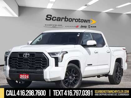 White 2024 Toyota Tundra SR5 CrewMax Cab 4WD Pickup Truck Four-Wheel Drive Automatic