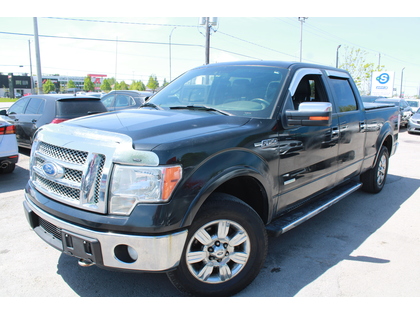 Black 2011 Ford F-150 Lariat SuperCrew 4WD Pickup Truck Four-Wheel Drive Automatic