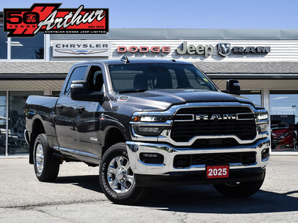 Gray 2025 RAM 2500 Big Horn Crew Cab 4WD Pickup Truck Four-Wheel Drive 8-Speed Automatic