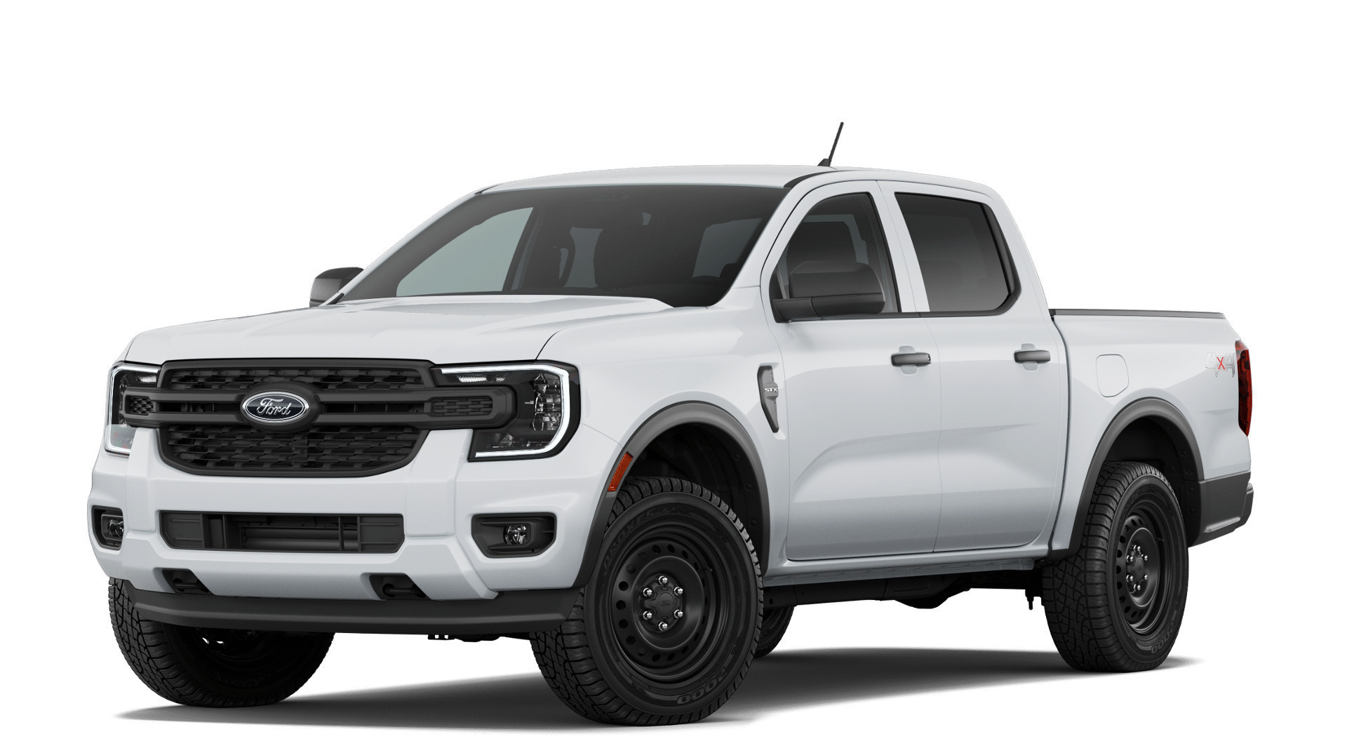 White 2026 Ford Ranger XL SuperCrew 4WD Pickup Truck Four-Wheel Drive Automatic