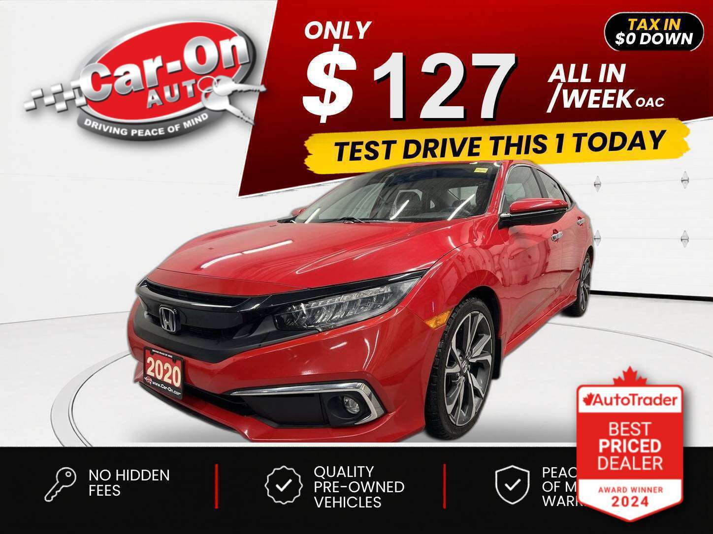 2020 Honda Civic $0 DOWN $127/WEEK ALL IN