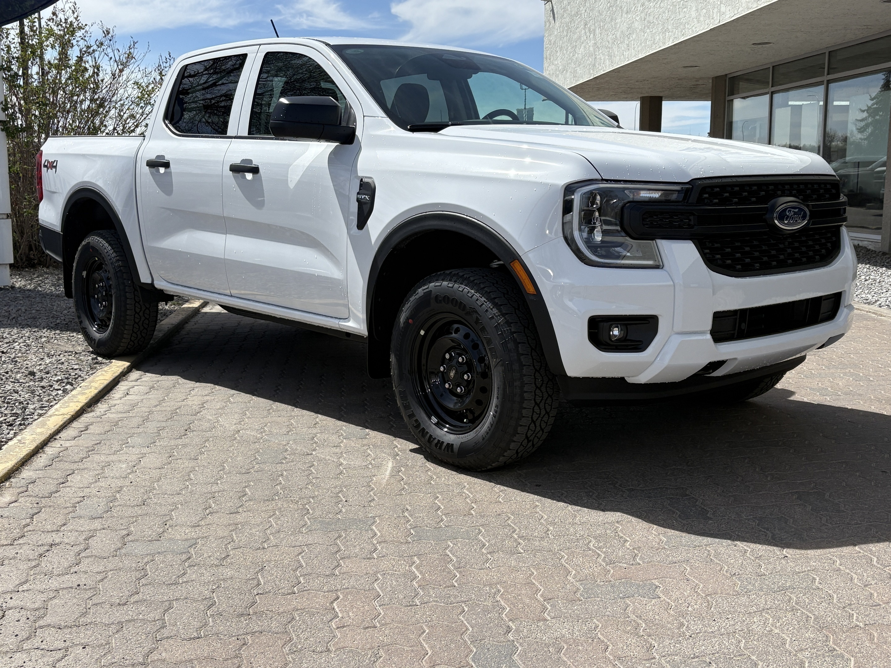 White 2026 Ford Ranger XL SuperCrew 4WD Pickup Truck Four-Wheel Drive Automatic