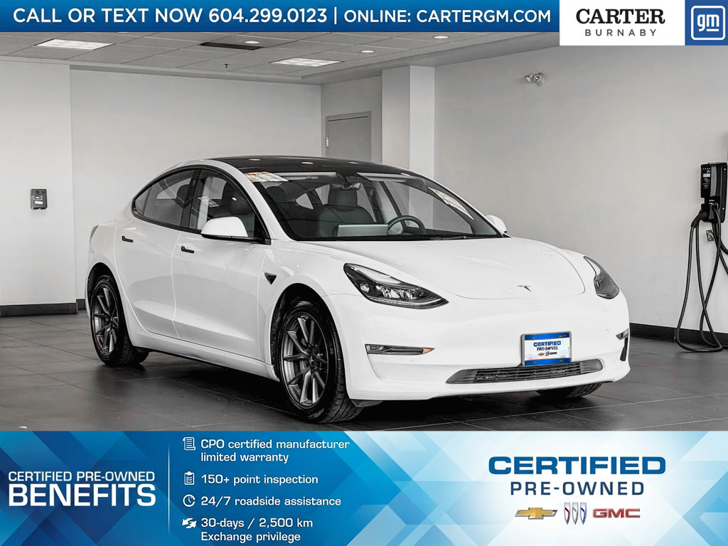 White 2022 Tesla Model 3 RWD Sedan Rear-Wheel Drive 1-Speed Automatic