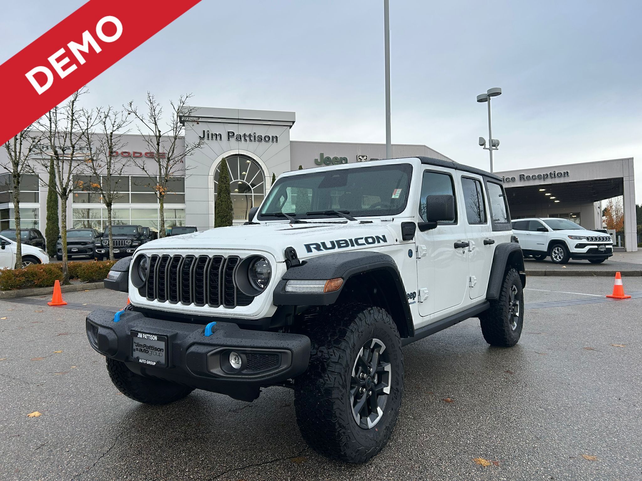 White 2025 Jeep Wrangler 4xe Rubicon 4WD SUV / Crossover Four-Wheel Drive Automatic