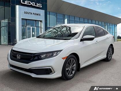 White 2021 Honda Civic EX FWD Sedan Front-Wheel Drive Continuously Variable Transmission