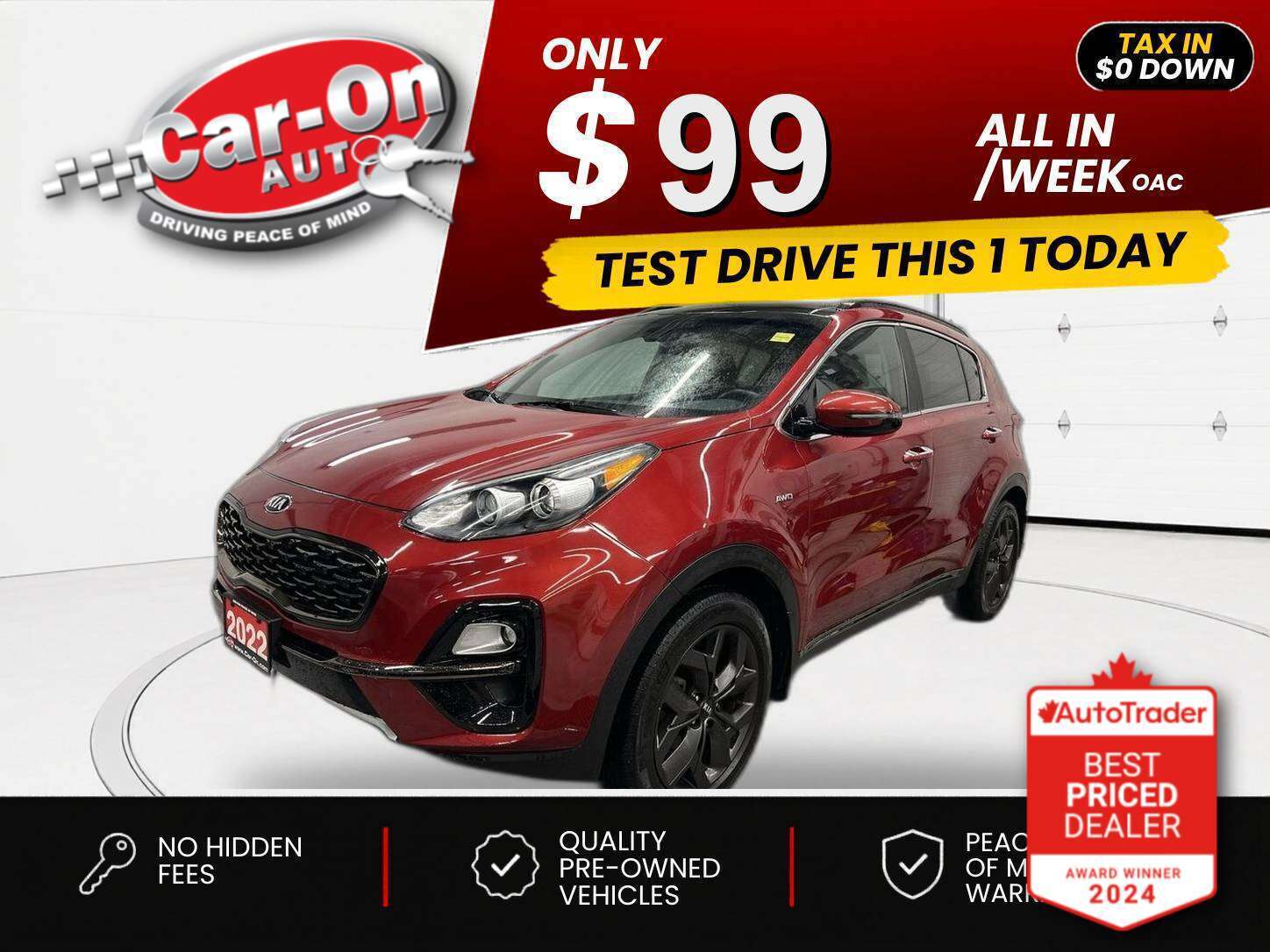 Red 2022 Kia Sportage SUV / Crossover All-Wheel Drive Automatic