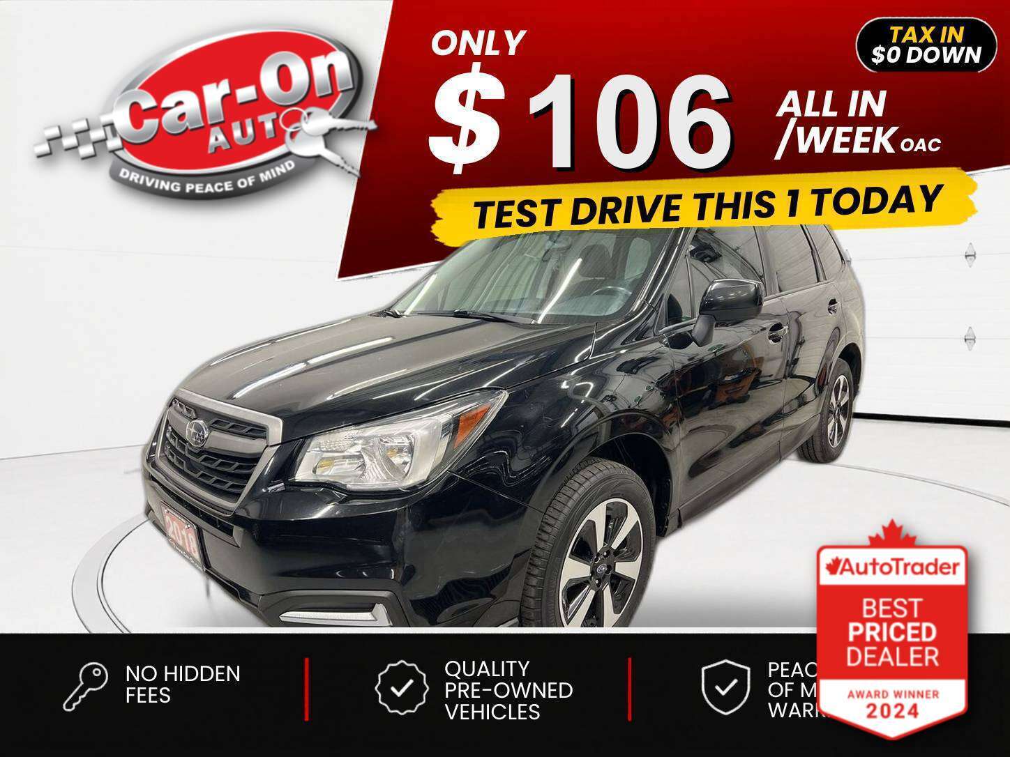 Black 2018 Subaru Forester SUV / Crossover All-Wheel Drive Automatic