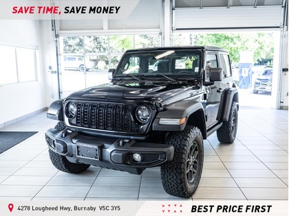 Black 2024 Jeep Wrangler Willys 2-Door 4WD SUV / Crossover Four-Wheel Drive Automatic