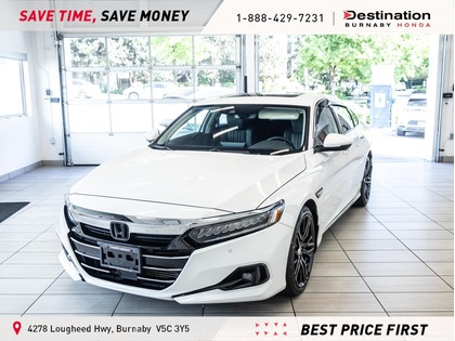 PLATINUM WHITE PEARL 2021 Honda Accord Touring FWD Sedan Front-Wheel Drive Automatic