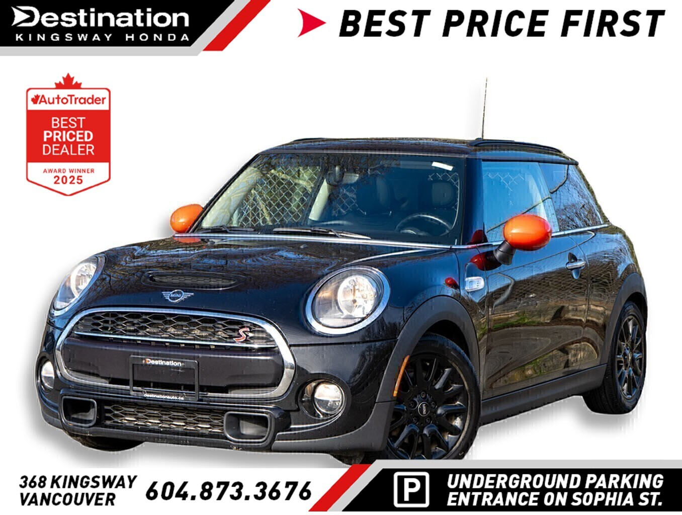 Black 2019 MINI Cooper S 2-Door Hatchback FWD Hatchback Front-Wheel Drive Automatic
