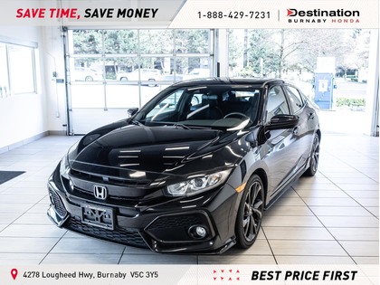 CRYSTAL BLACK PEARL 2017 Honda Civic Hatchback Sport Hatchback Front-Wheel Drive Automatic