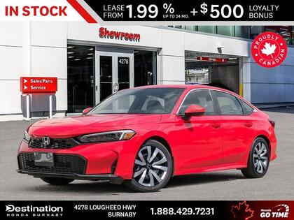 RALLYE RED 2026 Honda Civic LX FWD Sedan Front-Wheel Drive Automatic