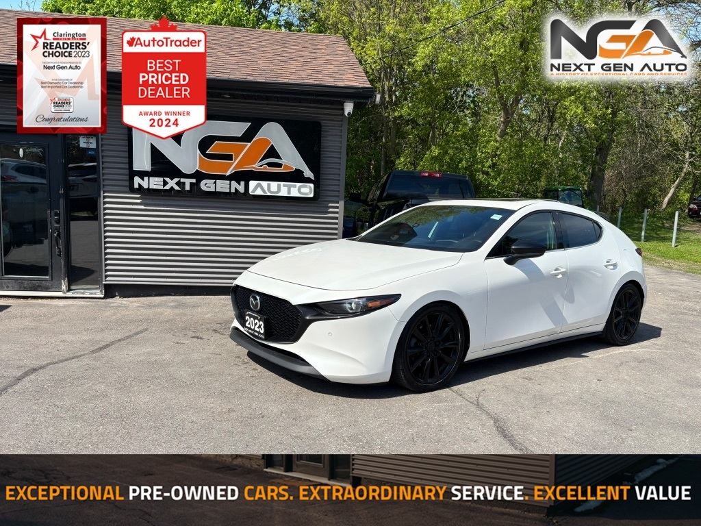 White 2023 Mazda MAZDA3 Sport GT with Turbo AWD Hatchback Automatic